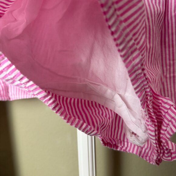 PRINCESS POLLY Pink Striped 2 Piece Set Boxer Shorts & Button Up Size 2 Small - Picture 5 of 13
